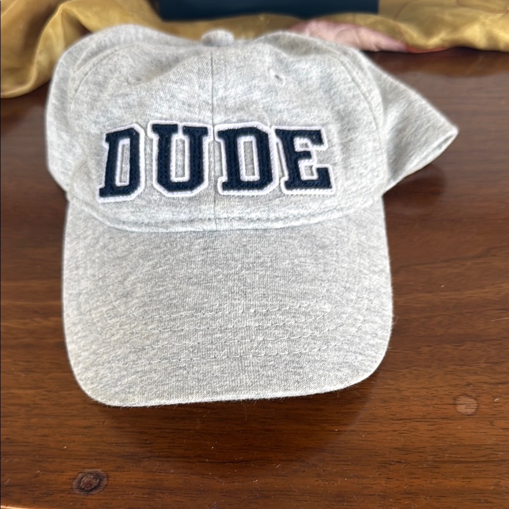 Gray 'DUDE' Baseball Cap